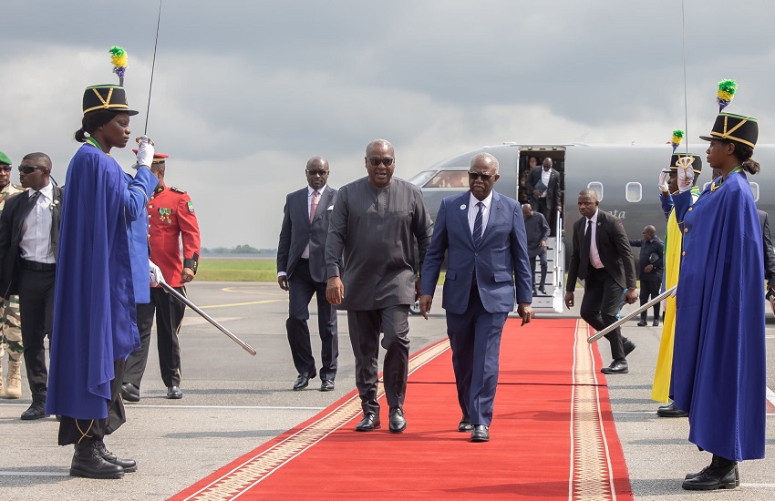 Coopération : John Dramani Mahama, le nouveau président du Ghana en visite au Gabon