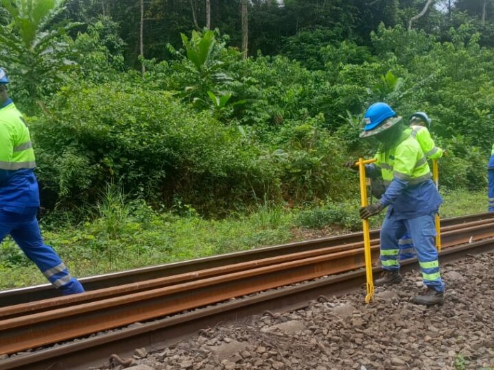 Des nouveaux rails installés sur le tronçon Oyane-Ebel-Abanga